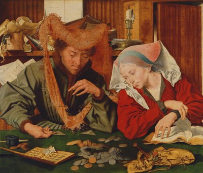 The Money Changer and His Wife by Marinus van Roejmerswaelen